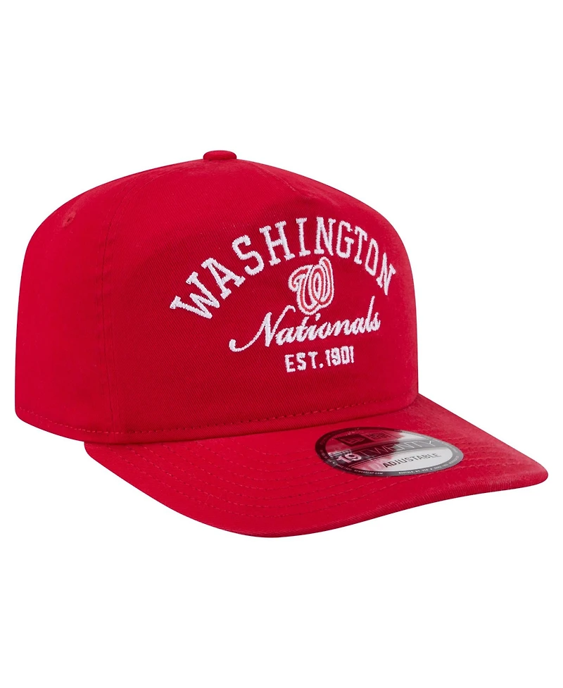 New Era Men's Red Washington Nationals Stacked 19TWENTY Adjustable Hat