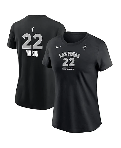 Nike Women's Las Vegas Aces A'ja Wilson Name & Number Explorer Edition T-Shirt