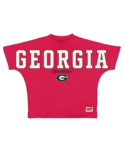 Pressbox Women's Georgia Bulldogs Flannigan Oversized T-Shirt