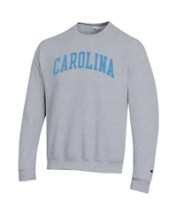 Champion Men's Heather Gray North Carolina Tar Heels Basic Arch Fleece Pullover Sweatshirt