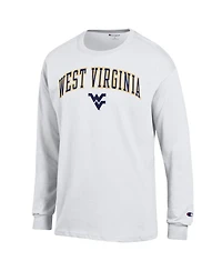 Champion Men's White West Virginia Mountaineers Arch Over Logo Long Sleeve T-Shirt