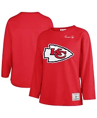 '47 Brand Women's Kansas City Chiefs Game Nod Timeless Long-Sleeve Crewneck Heavyweight Cotton T-Shirt