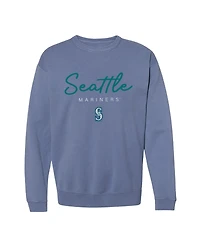 Soft As A Grape Women's Seattle Mariners Pigment Dye Relaxed Fit Crewneck Sweatshirt