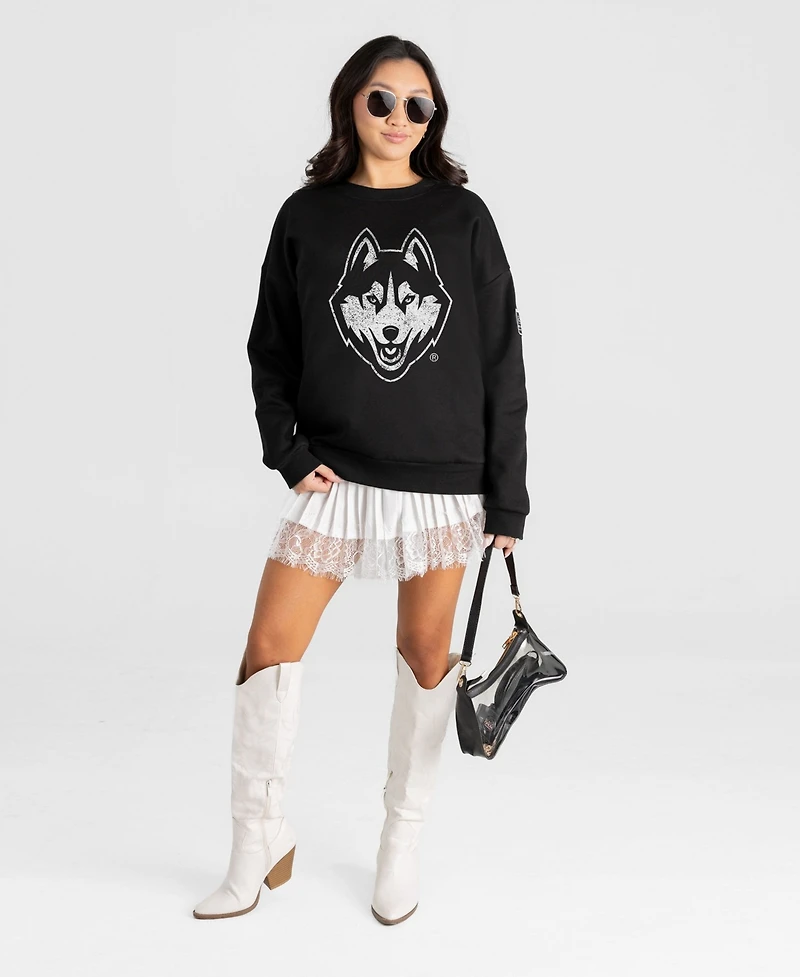 Gameday Couture Women's UConn Huskies Dropped Shoulder Graphic Cotton-Blend Sweatshirt