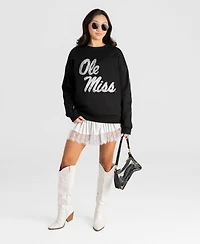 Gameday Couture Women's Ole Miss Rebels Bold Move Oversized Fit Dropped-Shoulder Sweatshirt
