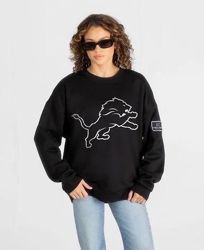 Gameday Couture Women's Detroit Lions Bold Move Oversized Dropped-Shoulder Sweatshirt