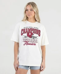 Gameday Couture Women's Indiana Hoosiers Legacy Play Oversized Screen Print Graphics T-Shirt
