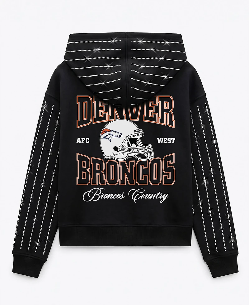 Gameday Couture Women's Denver Broncos Eyes on the Prize Cropped Full-Zip Hoodie