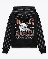 Gameday Couture Women's Denver Broncos Eyes on the Prize Cropped Full-Zip Hoodie