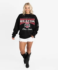 Gameday Couture Women's Ohio State Buckeyes Powerhouse Play Oversized Fleece Sweatshirt