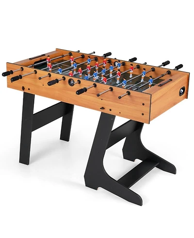 Sugift Folding Foosball Table with 22 Players and Dual Slide Scorers for Small Spaces