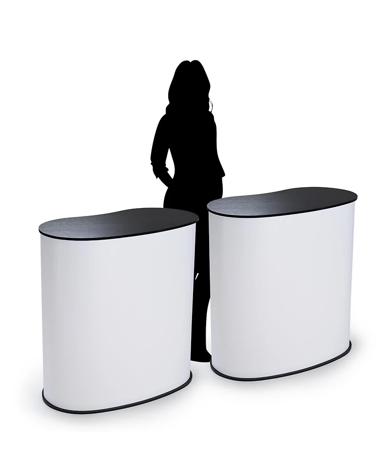 Yescom 2 Pack Portable Tradeshow Podium Table Display Exhibition Counter Stand with Carrying Bag