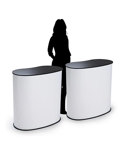 Yescom 2 Pack Portable Tradeshow Podium Table Display Exhibition Counter Stand with Carrying Bag