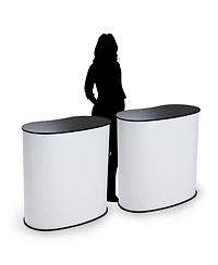 Yescom 2 Pack Portable Tradeshow Podium Table Display Exhibition Counter Stand with Carrying Bag