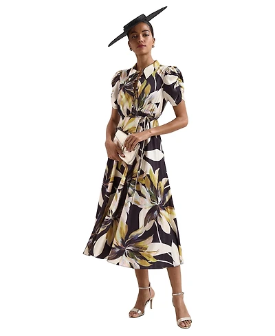 Phase Eight Women's Bella Puff Sleeve Printed Shirt Dress