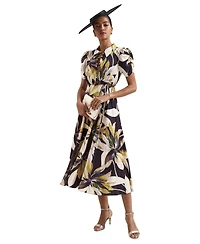 Phase Eight Women's Bella Puff Sleeve Printed Shirt Dress