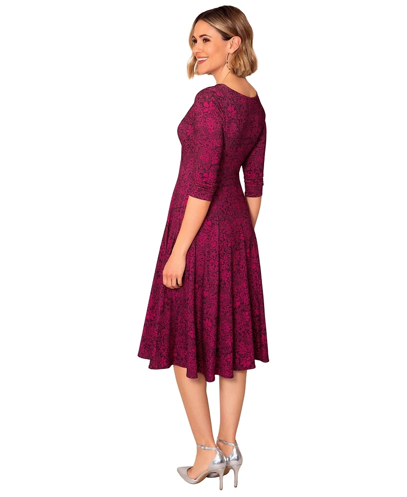 Alie Street London Women's Sculpted Fit Flare Midi Dress