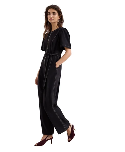 Phase Eight Women's Alix Contrast Stitch Zip Jumpsuit