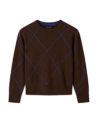 Whistles Women's Wool Contrast Diamond Knit Jumper