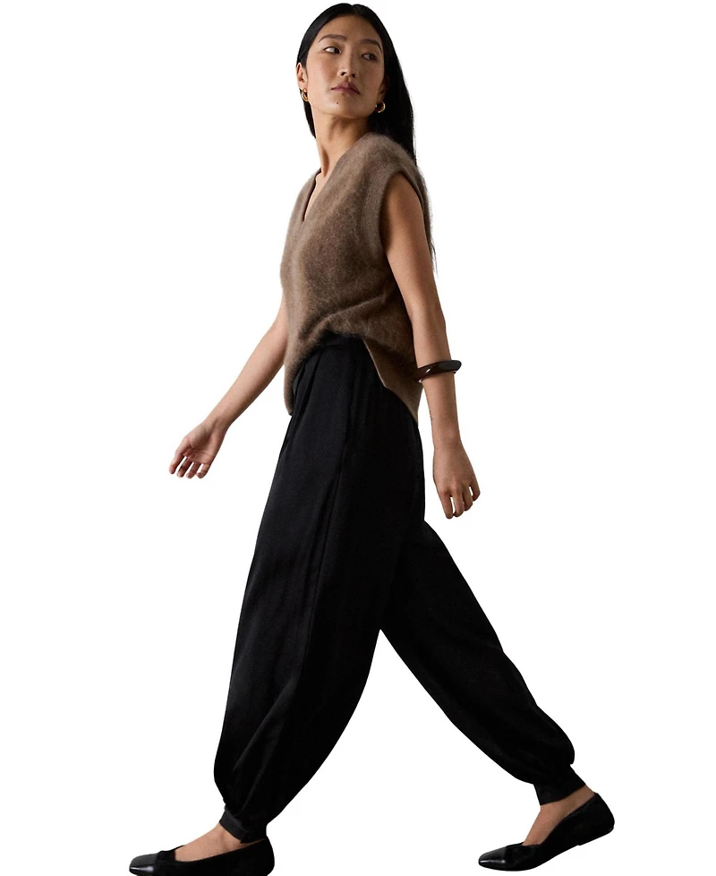 Whistles Women's High Rise Satin Balloon Leg