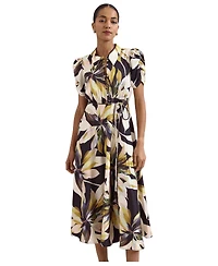 Phase Eight Women's Bella Puff Sleeve Printed Shirt Dress