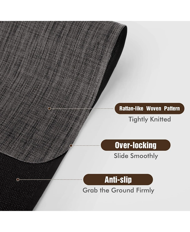 Danrong Large Anti Slip Pvc Floor Protector Mat For Hardwood Tile And Hard Floors