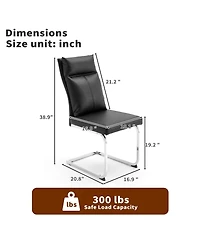 Slickblue Modern Dining Chair Set of 2 with Soft Cushion Backrest and Legs