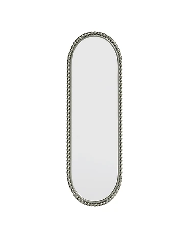 Phying Iron Art Oval Wall Mirror Retro Antique Effect Decorative Mirror Hanging Vintage Vanity Mirror Ornamental Wall Mounted for Home Decor