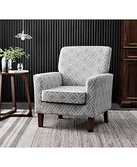 Slickblue Polyester Blend Accent Chair with Solid Wood Legs and Cushion Seat
