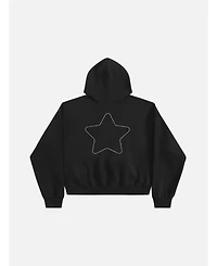 Aelfric Eden Men's Boxy Rhinestone Star Pullover Hoodie