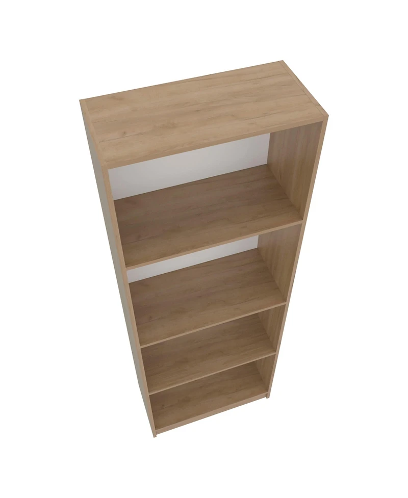 Fm Furniture Bear Flat Bookcase with Open Storage and 4 Shelves