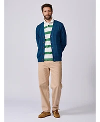 Aubin Men's Rainham Checked V-Neck Regular-Fit Cardigan