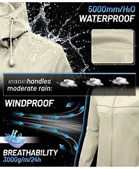 Piscifun Women's Waterproof Packable Lightweight Hooded Rain Jacket