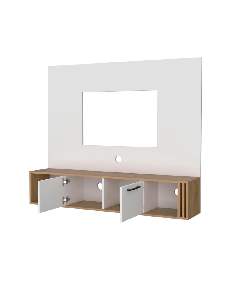 Fm Furniture Lesslie Entertainment Center Multistorage and Cable Management