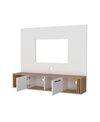 Fm Furniture Lesslie Entertainment Center Multistorage and Cable Management