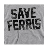Ferris Bueller Men's Save Graphic Crewneck Long-Sleeve Sweatshirt