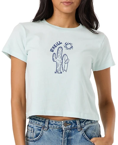 O'Neill Women's Desert Sun Graphic Cropped Fitted Top