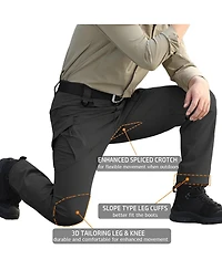 Piscifun Men's Quick Dry Hiking Cargo Pants 4 Way Stretch Water Resistant Pockets