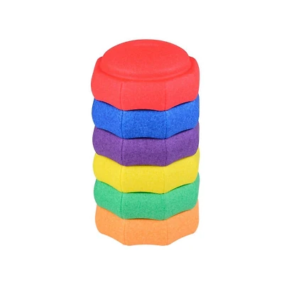 Slickblue 6-Piece Kids Balance Stepping Stones for Sensory Play, Ages 3+