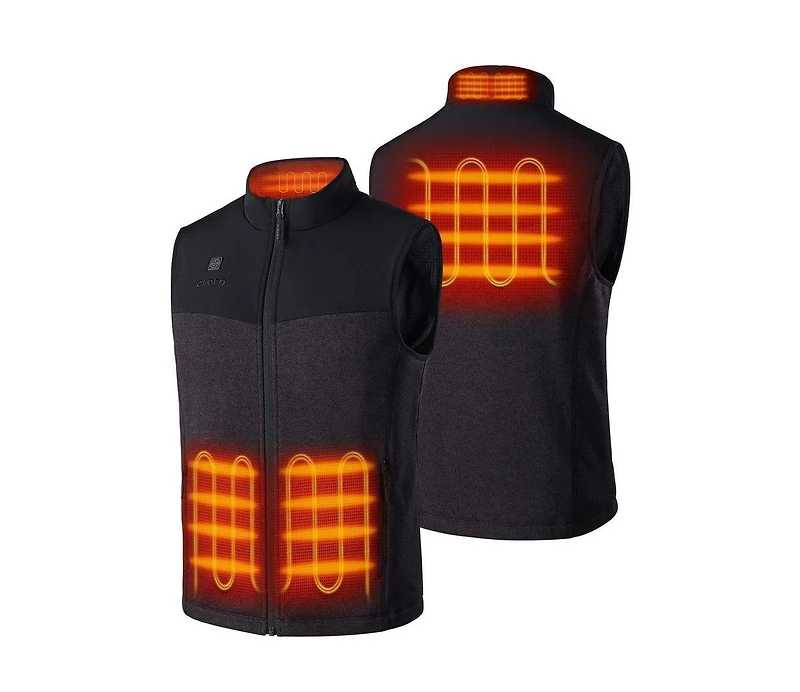 ororo Men's 4-Zone Sweater Heated Fleece Vest