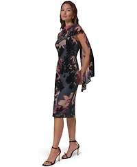 Donna Karan New York Women's Floral Sheath Sleeveless Dress
