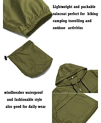 Piscifun Women's Lightweight Packable Water-Resistant Rain Jacket