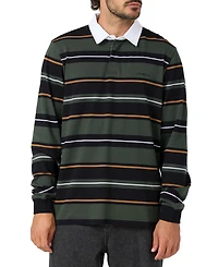 O'Neill Men's Tickets Long-Sleeve Stripe Rugby Shirt