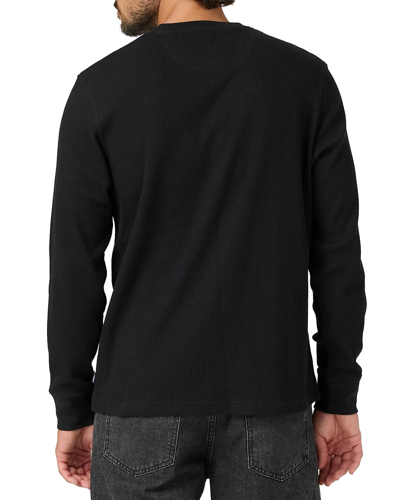O'Neill Men's Overland Thermal Waffle-Knit Long-Sleeve Crewneck Shirt