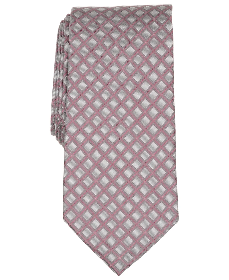 Michael Kors Men's Binguey Grid Pattern Slim Tie
