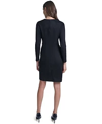 Calvin Klein Women's Long-Sleeve Wrap Sheath Dress