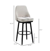 Slickblue Set Of 2 Counter Height Stool with Padded Seat and Durable Metal Frame