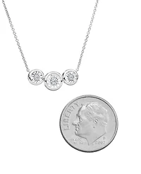 Macy's Lab-Grown Diamond Necklace (1/10 ct. t.w.) in Sterling Silver