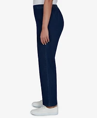 Alfred Dunner Petite Pull-On Mid-Rise Denim Pants