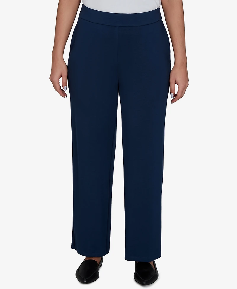 Alfred Dunner Petite Pull-On Straight-Leg Pants